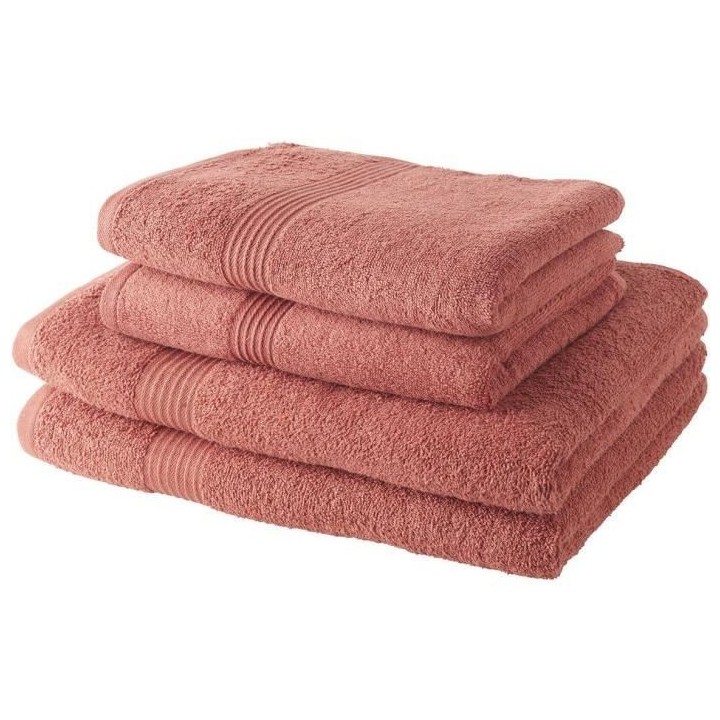 TODAY Lot de 2 Serviettes de Bain 50x100 cm + 2 Draps de Bain 70x130 c