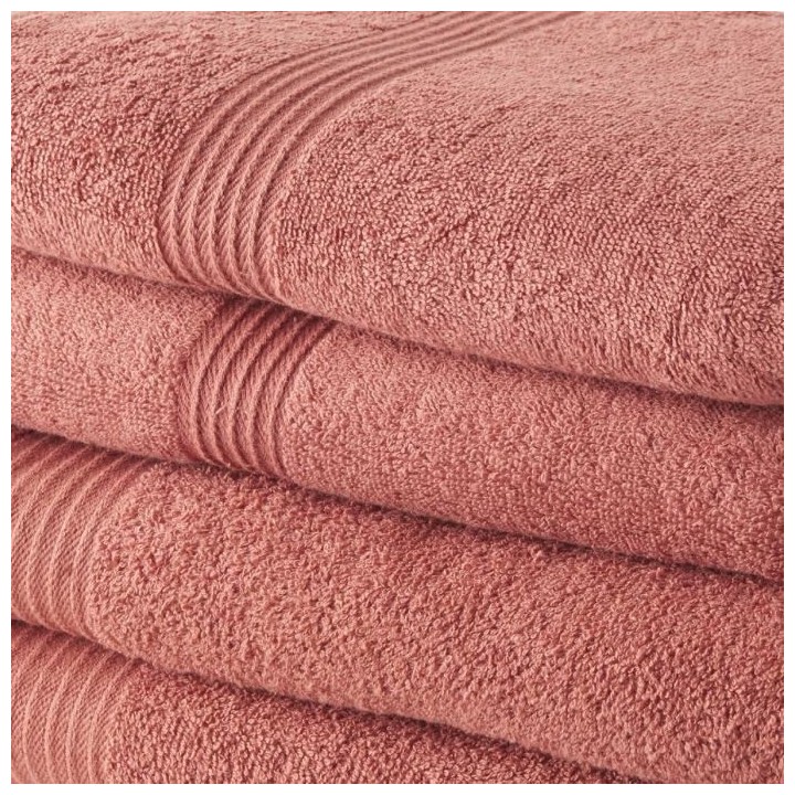 TODAY Lot de 2 Serviettes de Bain 50x100 cm + 2 Draps de Bain 70x130 c