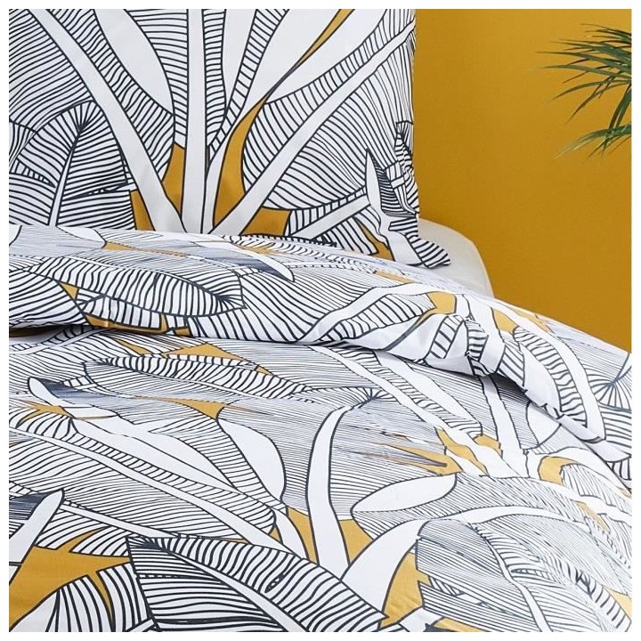 Parure de lit Sunshine - 2 personnes - 260 x 240 cm - 100% coton - Bla