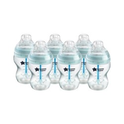 Tommee Tippee - Biberons Closer to Nature - Tétine Imitant le Sein Maternel Valve Anti-Colique - 260 ml - Lot de 6