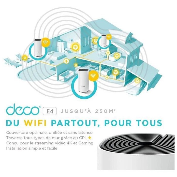 TP-Link Deco WiFi Mesh pour toute la maison, Couverture WiFi 250?, Com