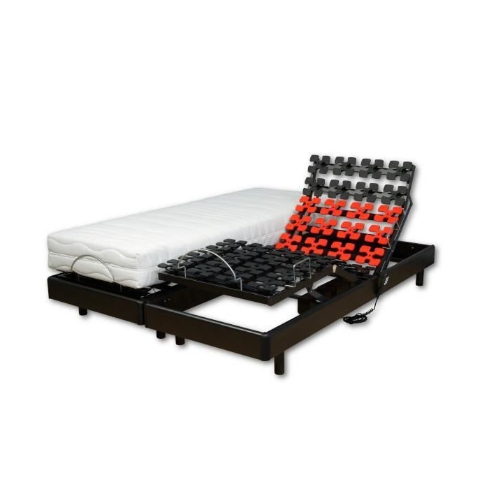 WEBED Ensemble matelas + sommier relaxation 160 x 200 - Mousse - 21 cm