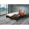 WEBED Ensemble matelas + sommier relaxation 160 x 200 - Mousse - 21 cm - Mi-ferme et équilibré - Noir et gris anthracite - GIG