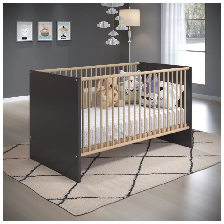 Chambre bébé duo MATS COLOR - Lit 70x140 cm + Commode a langer 2 por