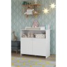 Chambre bébé Duo : Lit 70 x 140 cm + Commode a langer NIKO - Blanc - TREND TEAM