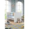 Chambre bébé Duo : Lit 70 x 140 cm + Commode a langer NIKO - Blanc - TREND TEAM