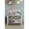 Chambre bébé Duo : Lit 70 x 140 cm + Commode a langer NIKO - Blanc - TREND TEAM