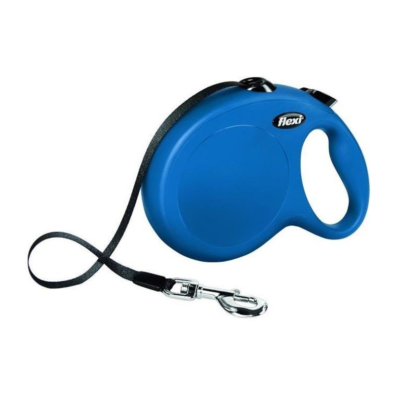 KERBL Laisse-sangle Flexi NewClassic L - Longueur : 8 m - Poids max : 50 kg - Bleu - Pour chien