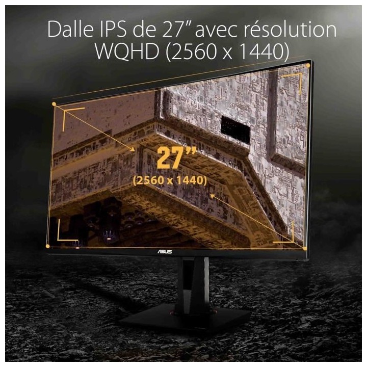 Ecran PC Gamer ASUS TUF VG27AQ - 27'' - IPS - WQHD (2560x1440) - 165Hz