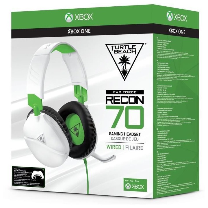 TURTLE BEACH Casque Gaming Recon 70X pour Xbox One - Blanc (compatible