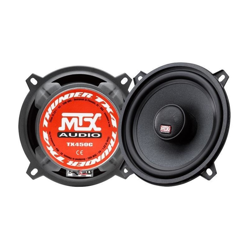 MTX TX450C Haut-parleurs voiture Coaxiaux 2 voies 13cm 70W RMS 4O membrane pulpe célulose