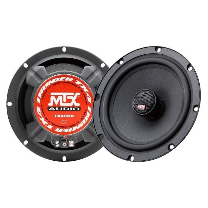 MTX TX465C Haut-parleurs voiture Coaxiaux 2 voies 16,5cm 80W RMS 4O me