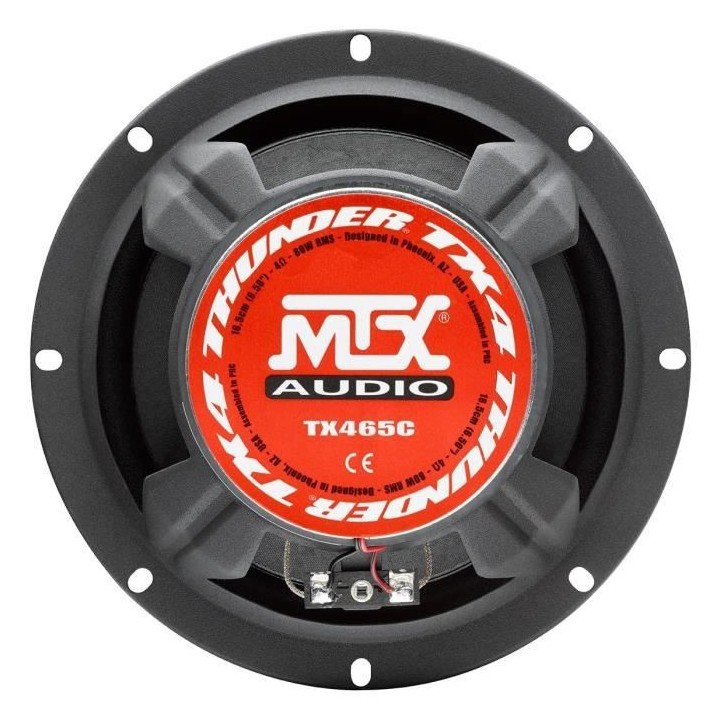 MTX TX465C Haut-parleurs voiture Coaxiaux 2 voies 16,5cm 80W RMS 4O me