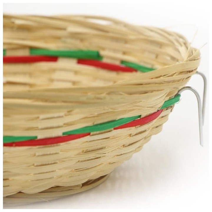 TYROL Grand nid en rotin - 18 x 7 cm - Pour tourterelles