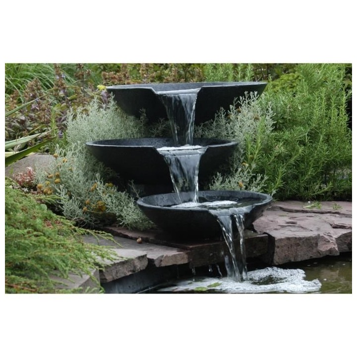 Ubbink Fontaine de jardin Cascade 3 vasques avec pompe 35/45/55 cm