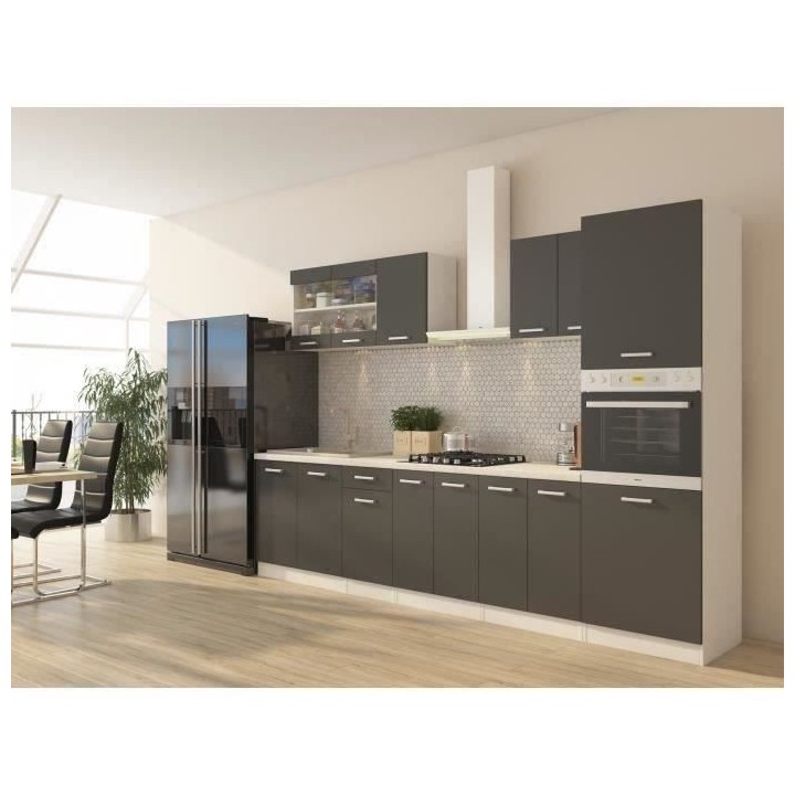 ULTRA Cuisine complete avec colonne four et plan de travail inclus - L