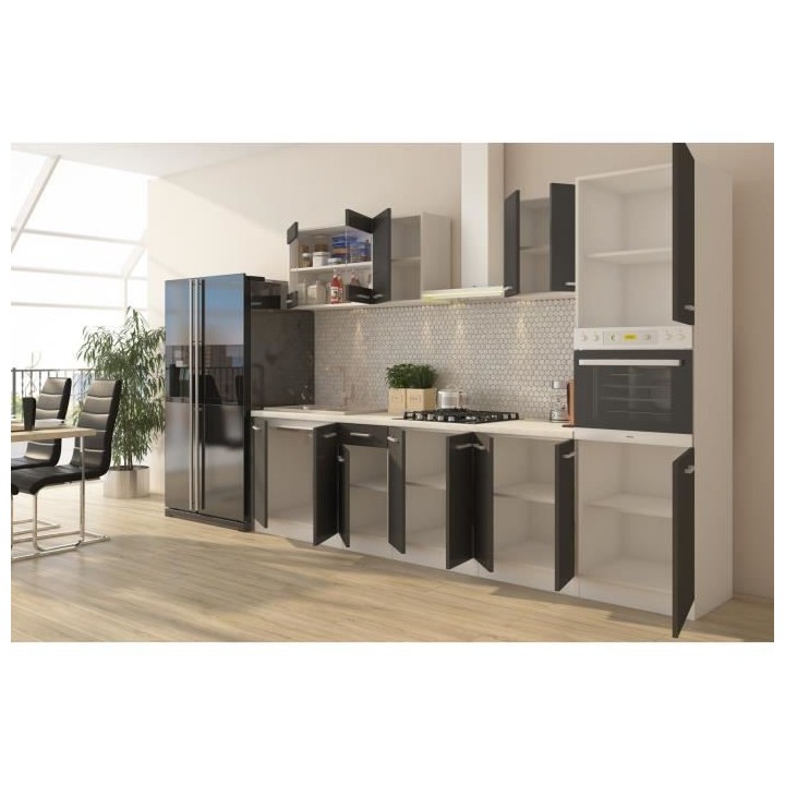 ULTRA Cuisine complete avec colonne four et plan de travail inclus - L