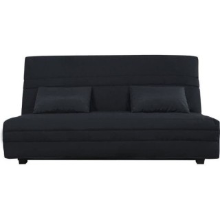 SIMMONS Banquette Clic clac Simmons- Tissu Noir + 2 coussins Noir - Ma