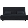 SIMMONS Banquette Clic clac Simmons- Tissu Noir + 2 coussins Noir - Made in France - L 194 x P 98 x H 100 cm - VANDA