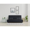 SIMMONS Banquette Clic clac Simmons- Tissu Noir + 2 coussins Noir - Made in France - L 194 x P 98 x H 100 cm - VANDA