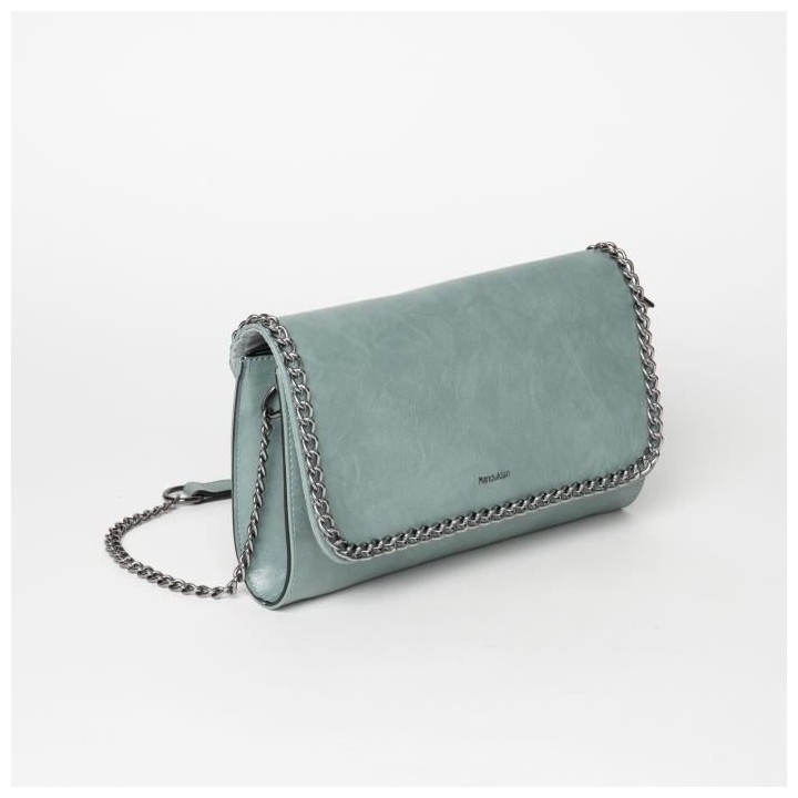 MANOUKIAN Sac a Main Bandouliere Donnie Vert d'Eau Femme