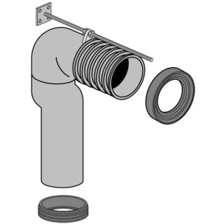 VILLEROY & BOCH - Coude spécial pour cuvette sortie verticale 95 - 18