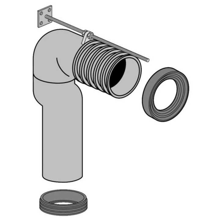 VILLEROY & BOCH - Coude spécial pour cuvette sortie verticale 95 - 18