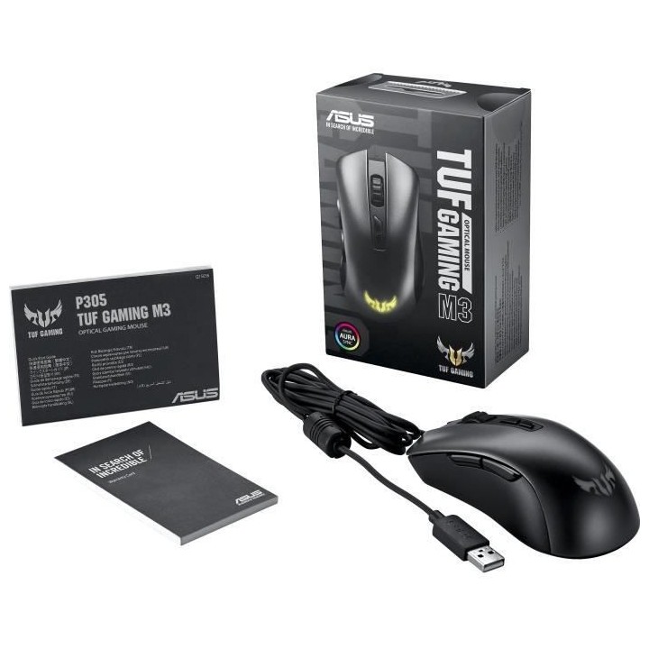 Souris Gamer - ASUS TUF Gaming M3 - 7200 DPI - Filaire