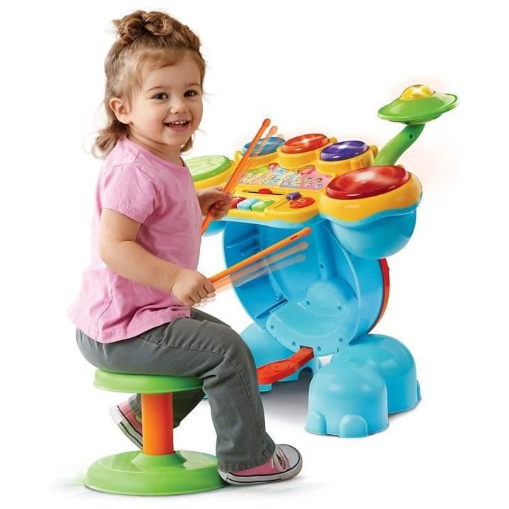 VTECH BABY - Jungle Rock - Batterie Eléphant - Jouet Musical Enfant -