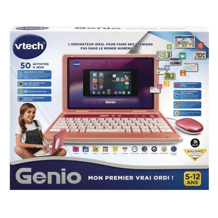 VTECH - Genio, Mon Premier Vrai Ordi ! - Rose