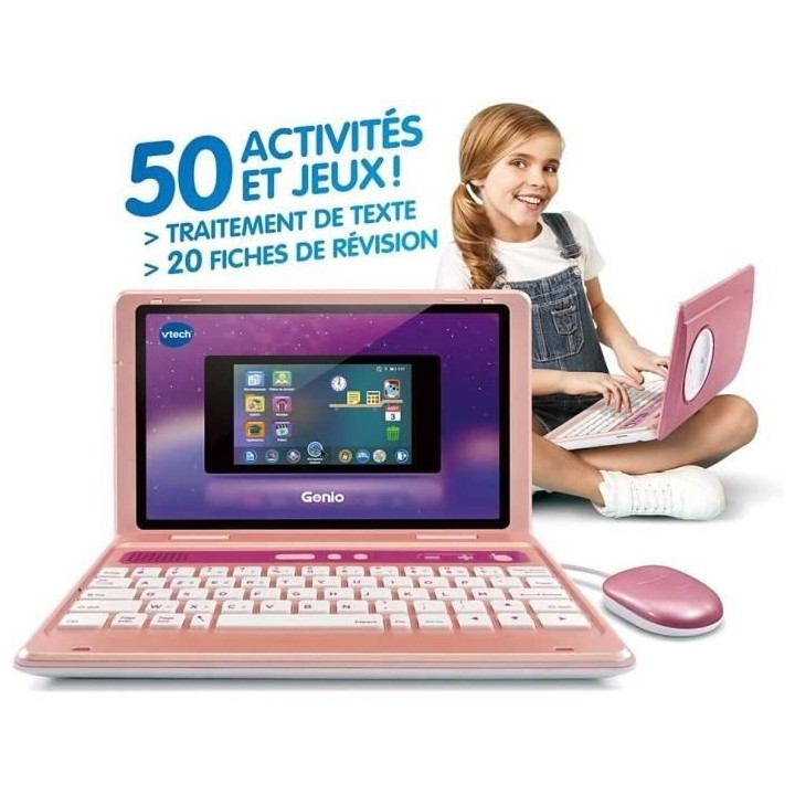 VTECH - Genio, Mon Premier Vrai Ordi ! - Rose