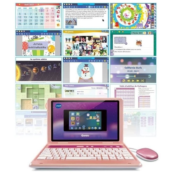 VTECH - Genio, Mon Premier Vrai Ordi ! - Rose