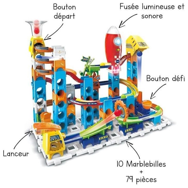 VTECH - Marble Rush Circuit a Billes - Rocket Set Electronic M100E