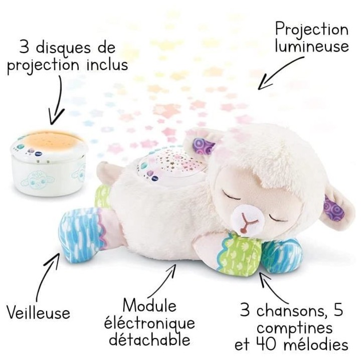 VTECH BABY - Manon, Lumi Mouton Nuit Etoilée 3 en 1