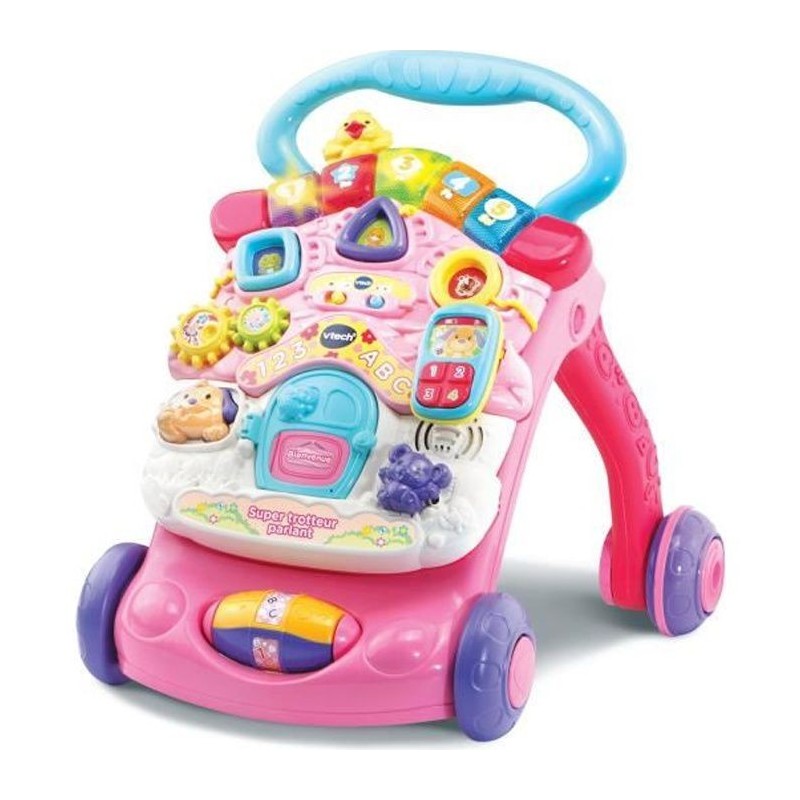 VTECH - Super Trotteur Parlant 2 en 1 - Rose