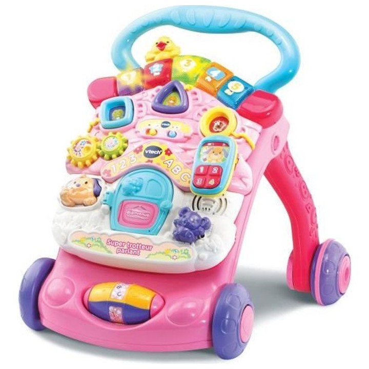 VTECH - Super Trotteur Parlant 2 en 1 - Rose