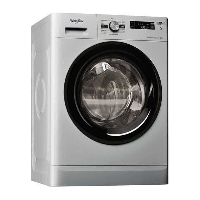 Lave-linge hublot WHIRLPOOL FFS9248SBFR Freshcare - 9 kg - Induction - 1200 trs/min - Silver