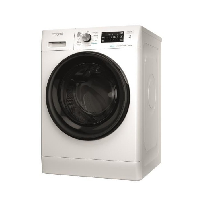 Lave-linge séchant WHIRLPOOL PFFWDB864349BVFR - 8 / 6 kg - Induction
