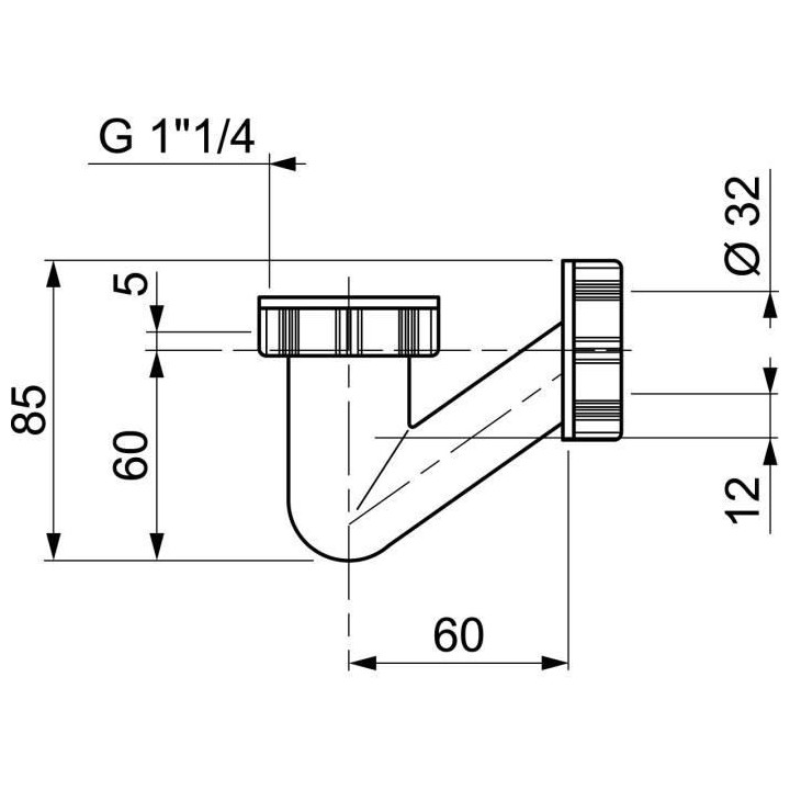 WIRQUIN Siphon de lavabo ou bidet V