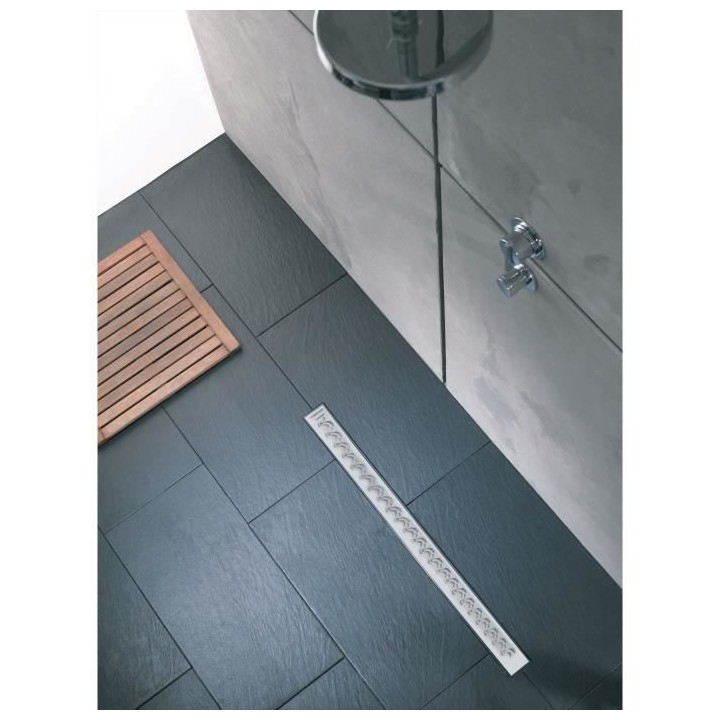 WIRQUIN Caniveau de douche Express'eau - 700 mm - Grille joker