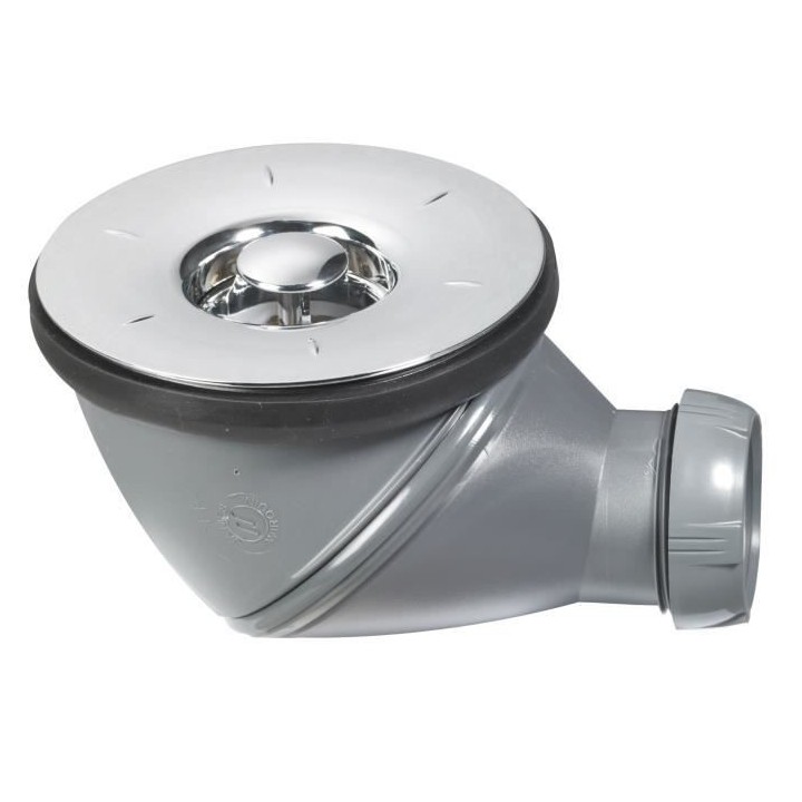 WIRQUIN Bonde de douche James - Ø 90 mm - Grille en ABS chromé