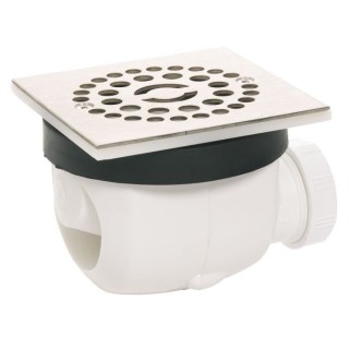 WIRQUIN Bonde de douche D90 Twisto a débit rapide avec grille en inox