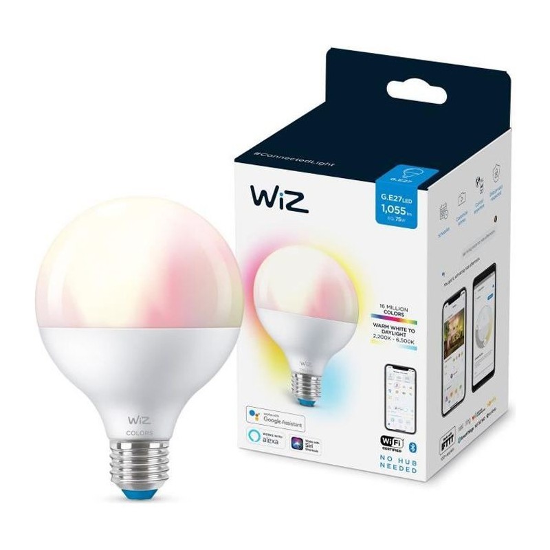 WiZ Ampoule connectée Globe couleur E27 75W