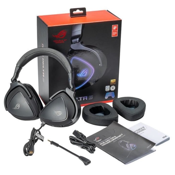 Micro-Casque Gamer ASUS ROG Delta S - USB-C - Ultraléger - RGB - Comp