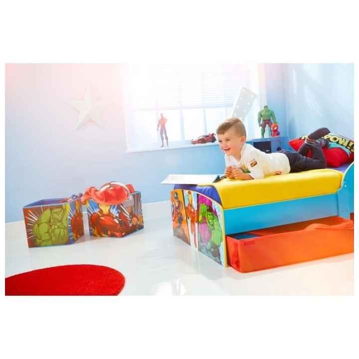 Marvel Super-héros - Lit pour enfants avec espace de rangement sous l