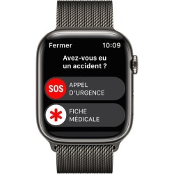 Apple Watch Series 8 GPS + Cellular - 45mm - Boîtier Graphite Stainless Steel - Bracelet Graphite Milanese Loop