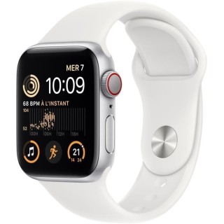 Apple Watch SE GPS (2e génération) + Cellular - 40mm - Boîtier Silv