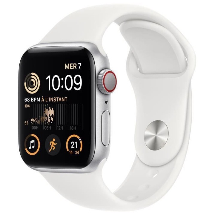 Apple Watch SE GPS (2e génération) + Cellular - 40mm - Boîtier Silv