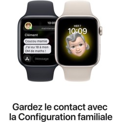 Apple Watch SE GPS (2e génération) - 40mm - Boîtier Midnight Aluminium - Bracelet Midnight Sport Band Regular