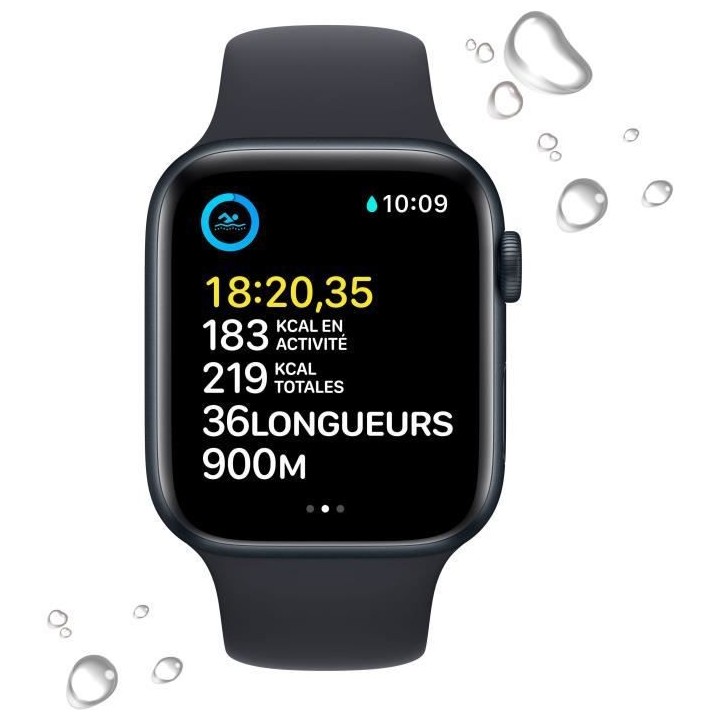 Apple Watch SE GPS (2e génération) - 44mm - Boîtier Midnight Alumin